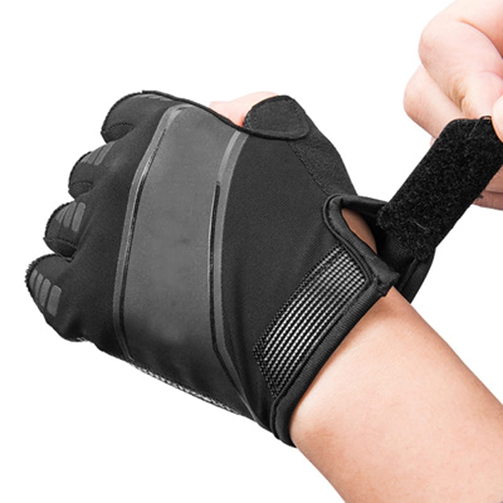 Guanti da guida senza dita, Guanti sportivi, Guanti mezze dita, Guanti for sollevamento pesi for allenamento in palestra con protezione antiscivolo sul palmo for uomo Donna Protezione mezze dita Trasp