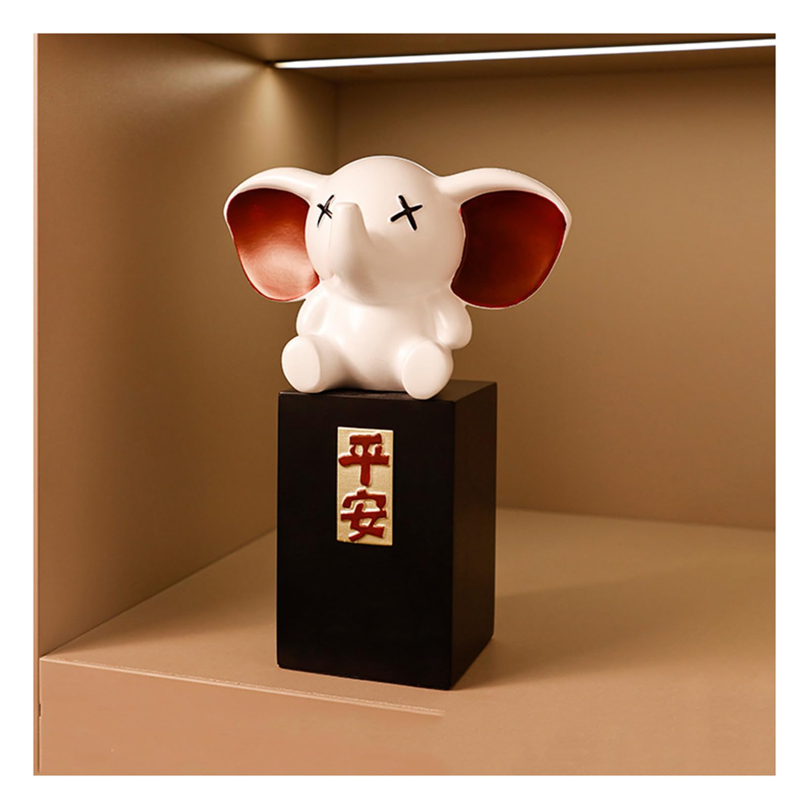 Scultura Decorazione Elefante, Elefante Elefante Portafortuna, Arte Moderna per la casa, Soggiorno,Statue e Statue per Camera da Letto,Resina,Medio