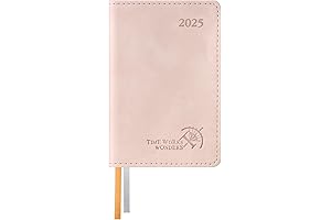2025 Pocket-Sized Calendar for Your Purse: POPRUN Leather Soft Cover