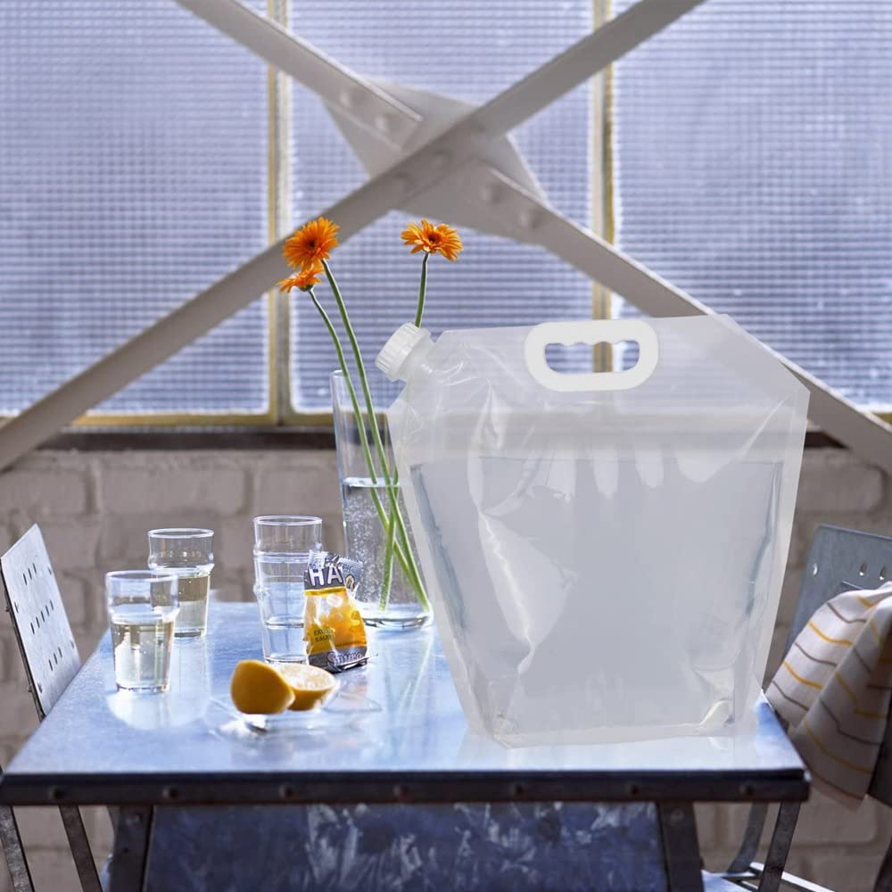 Sollee 10L Bidon D'eau Poche D'eau Portable Sac Pour Conteneur D'eau Pliable Sac Pour Conteneur D'eau Sac Pour Eau Potable Pour Le Pique-Nique La Randonnée, Le Camping Et Le Bateau