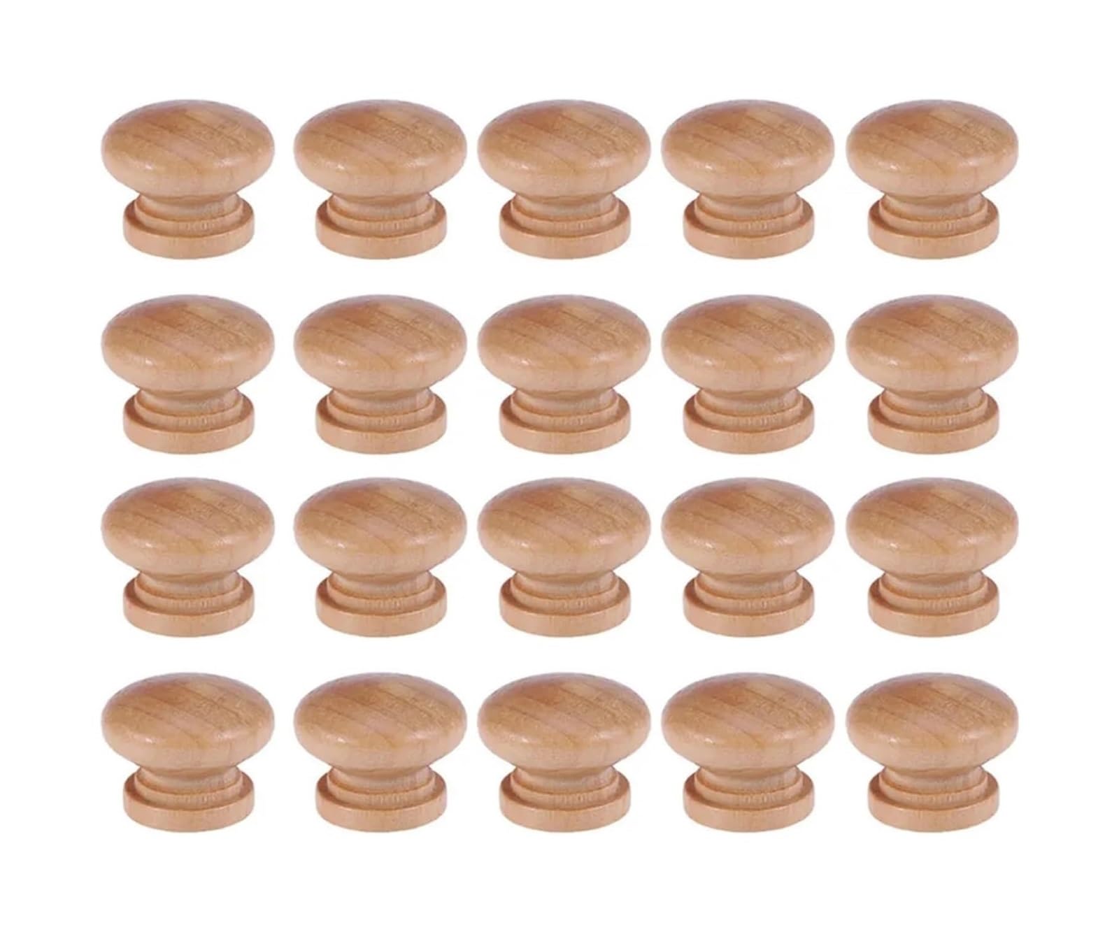 20 Wood Cabinet Knobs, Drawer Pulls Door Handles For Cabinets Drawers