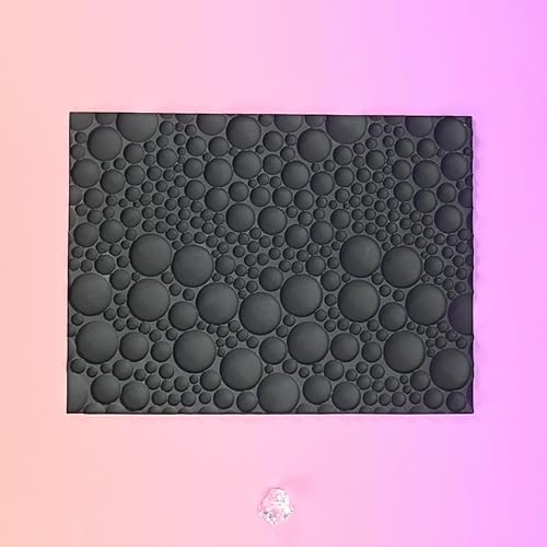 Miniatura 5 de mostsom Molde de silicona para pastel de encaje para fondant y chocolate, decoración de burbujas redondas en relieve, herramientas de horneado