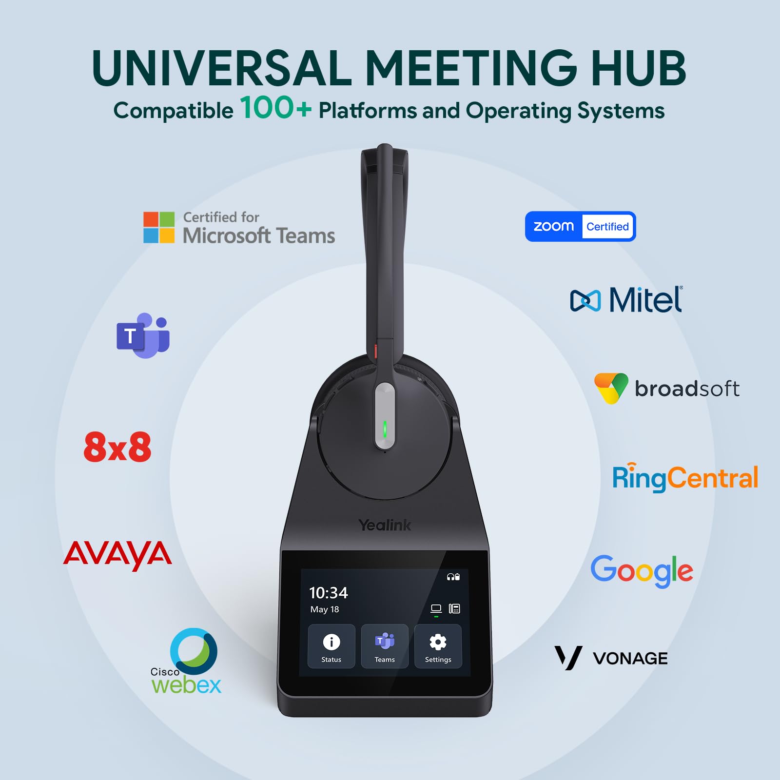 Yealink WH64 Pro DECT - Auriculares inalámbricos duales