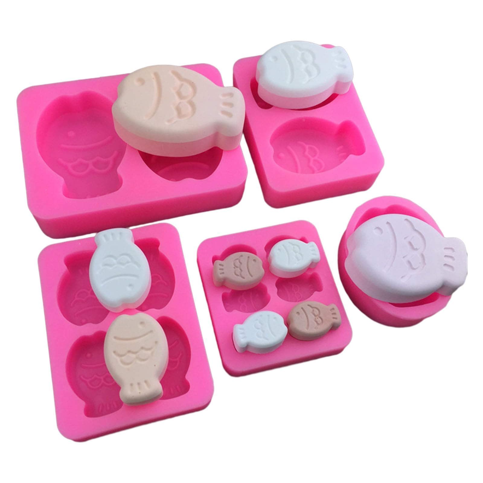 Zkhxhtg bakeware sets Chocolate Molds Candy Molds Fish Shaped Baking Molds Silicone Fondant Moulds Silicone for Cake Decorating
