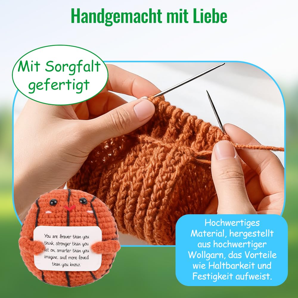MLZTINGR Creative Basketball Crochet Joke Gift, 7 x 6 x 7 cm - Image 3