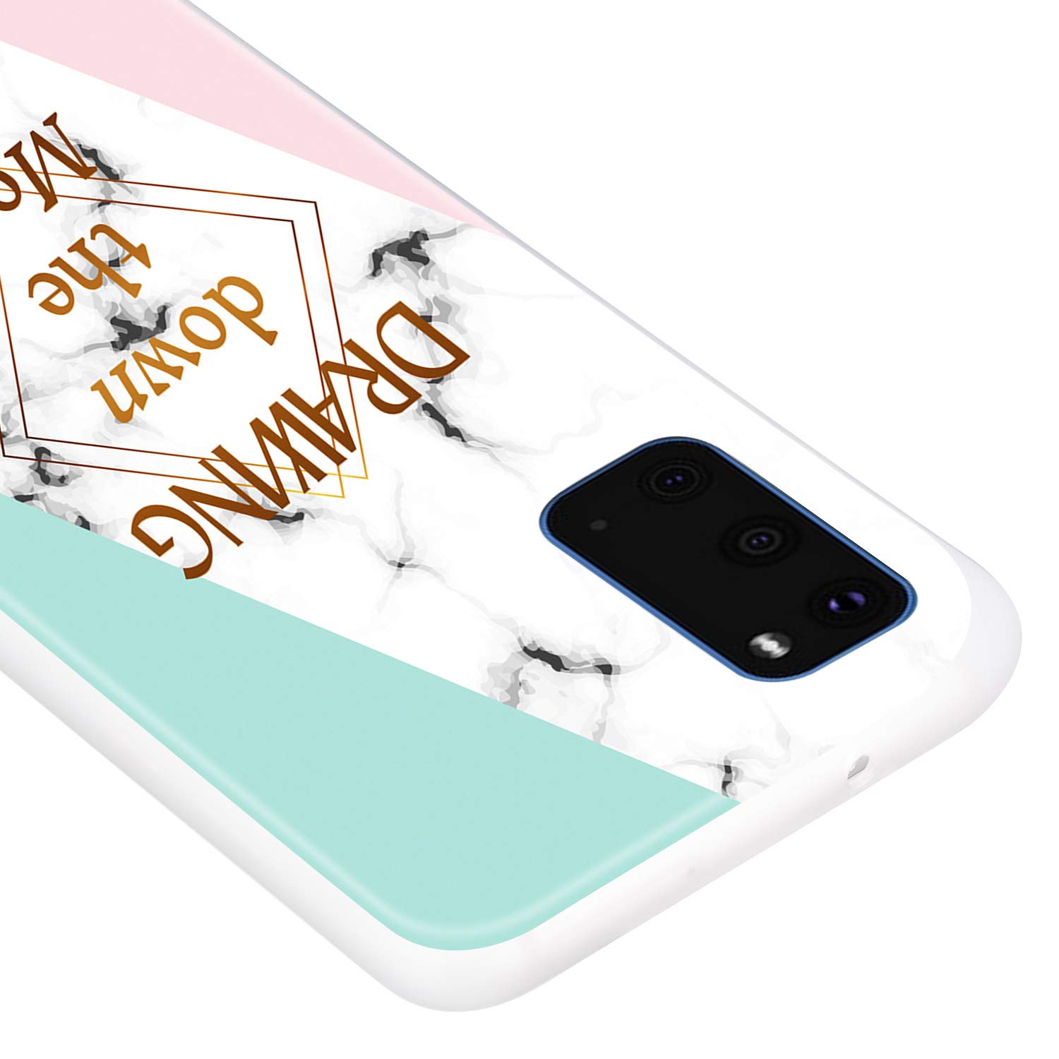 Cover Compatibile per Oppo A72 4G/A52/A92 Silicone con Disegni Motivo Marmo Frase Gomma Antiurto Case Ultrasottile Resistente Protettiva Bumper Custodia Uomo Donna Black White