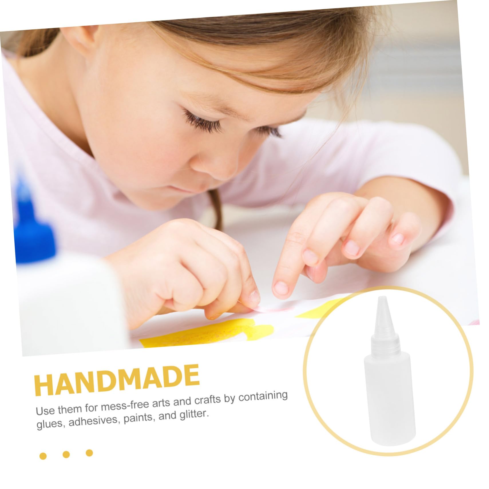 NUOBESTY Plastic Dispensing Bottles 60ml Pigment Bottles Squeeze Tip for Diy Craft Glue Silicone Sealant
