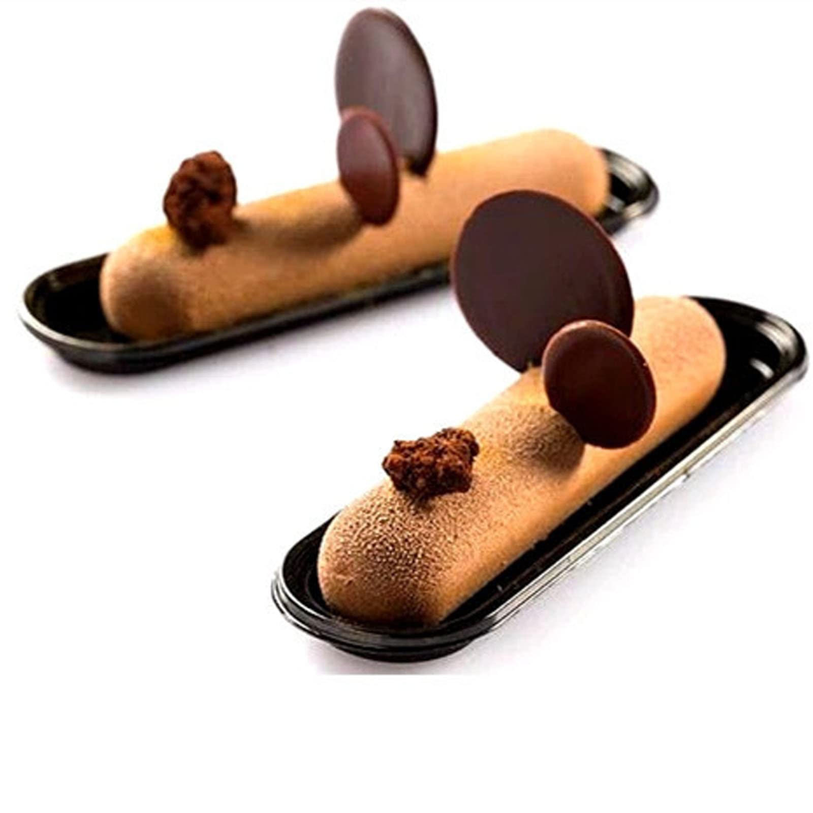 Set di 50 vassoi per torte a forma ovale per torte, decorazione da cucina