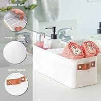 Vista 119 de OrganiHaus Narrow Storage Bins 15x06in, Small Closet Bins for Shelves, Bathroom Storage Baskets for Shelves, Narrow Baskets, Fabric Organizer with