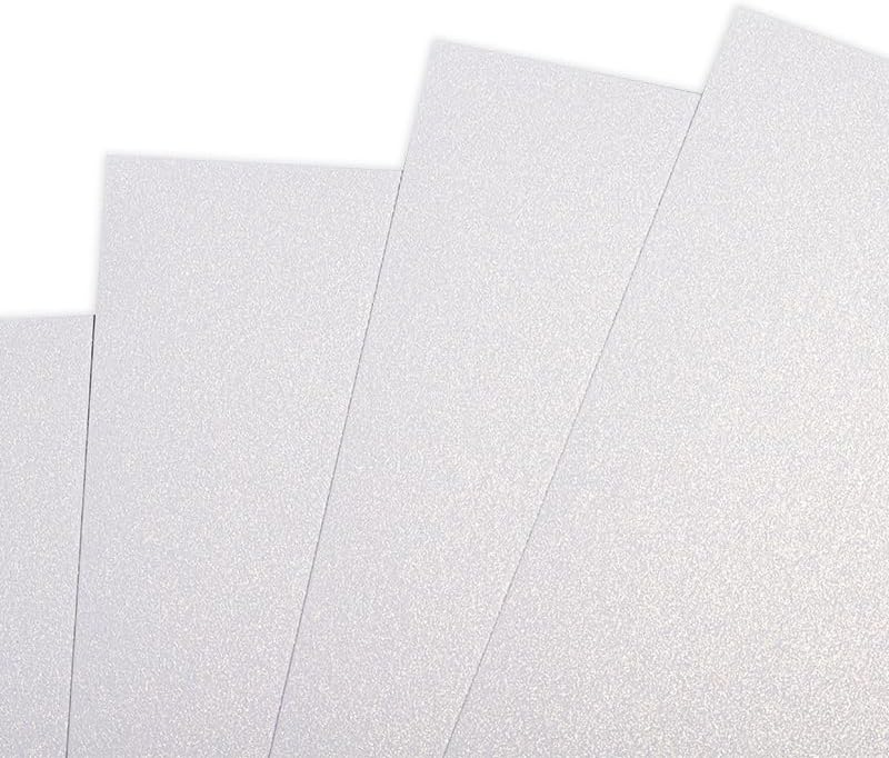 Miniatura 3 de Papel de cartulina blanco brillante, 120 hojas de papel nacarado de 92 libras (250 gsm92 libras) para manualidades, cartulina brillante de doble