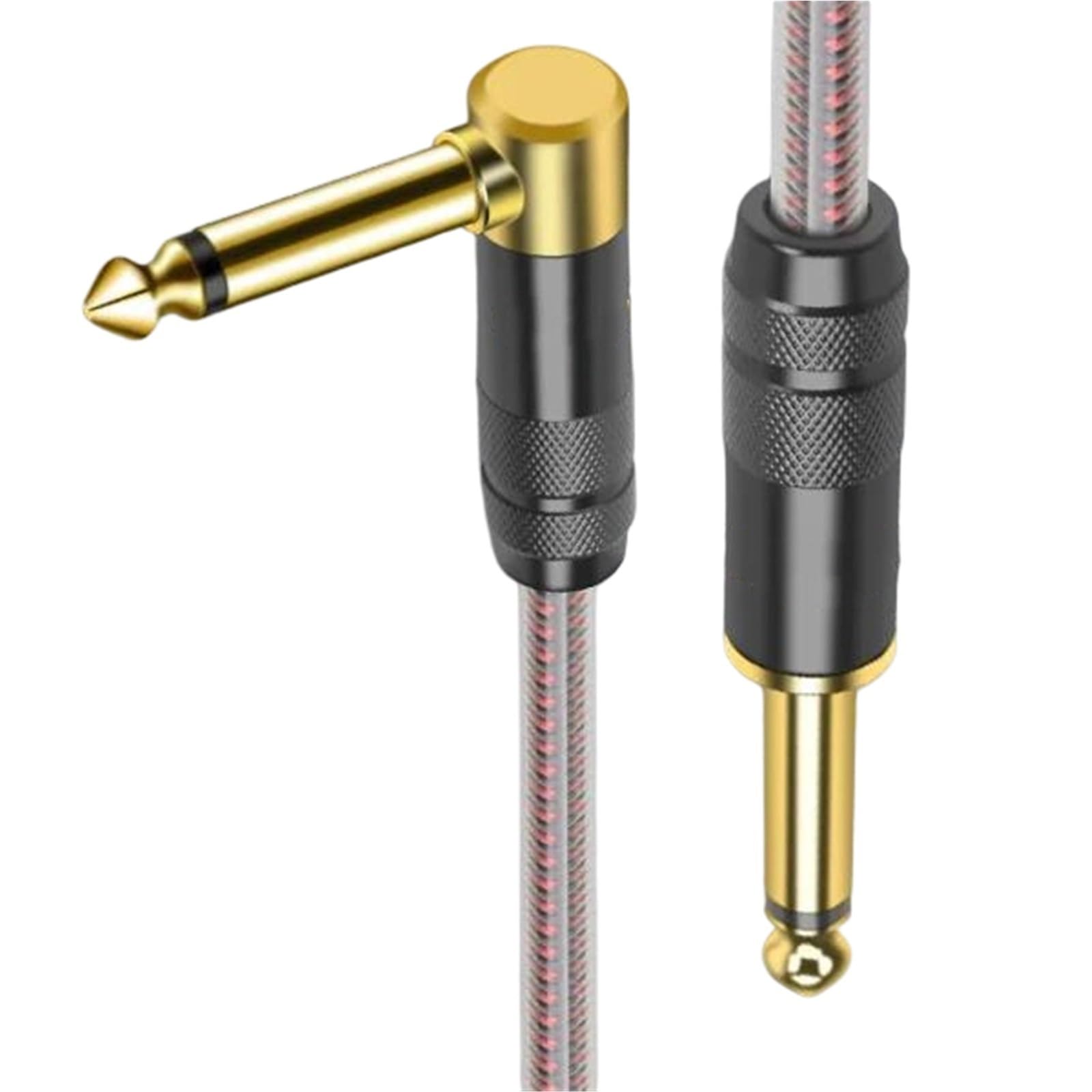 Adulto Cavo Audio Per Chitarra Cavo Per Chitarra Elettrica Professionale Ad Angolo Retto Da 6,35 Mm | Questo cavo è versatile e adatto a un'ampia gamma di apparecchiature musicali.(15m)