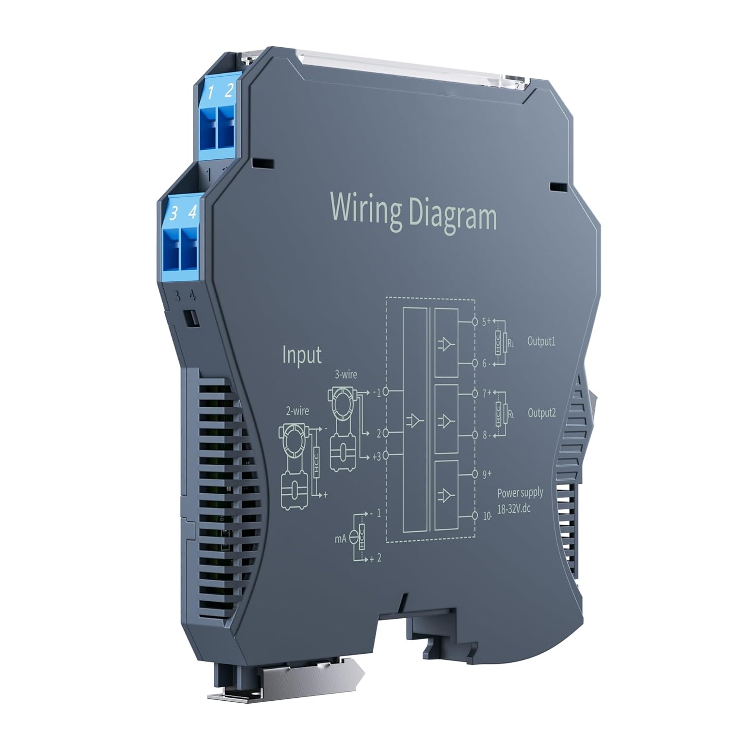 4-20mA Analog Signal Isolator 1 in 1 Out 1 in 2 Out Signal Converter 0-10V 0-5V 1-5V Signal Transmitter