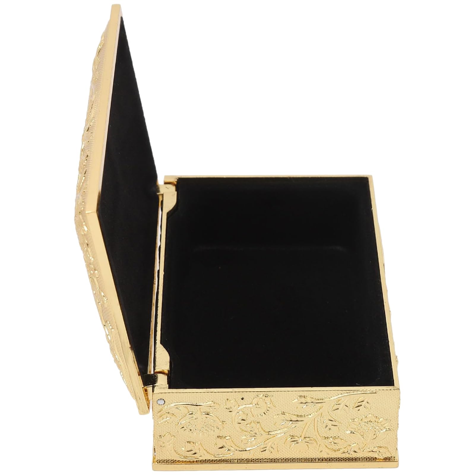 HDOYTXXM European Vintage Hinged Lid Jewelry Box with Spacious Compartments for Rings Necklace Organizing on Dresser European Vintage Rings Organizers