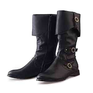 Amazon.com: DUNHAO COS Men's Faux Leather Medieval Boots