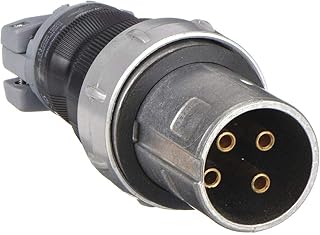 Pin And Sleeve Plug, 3P, 4W, 60A, 600Vac