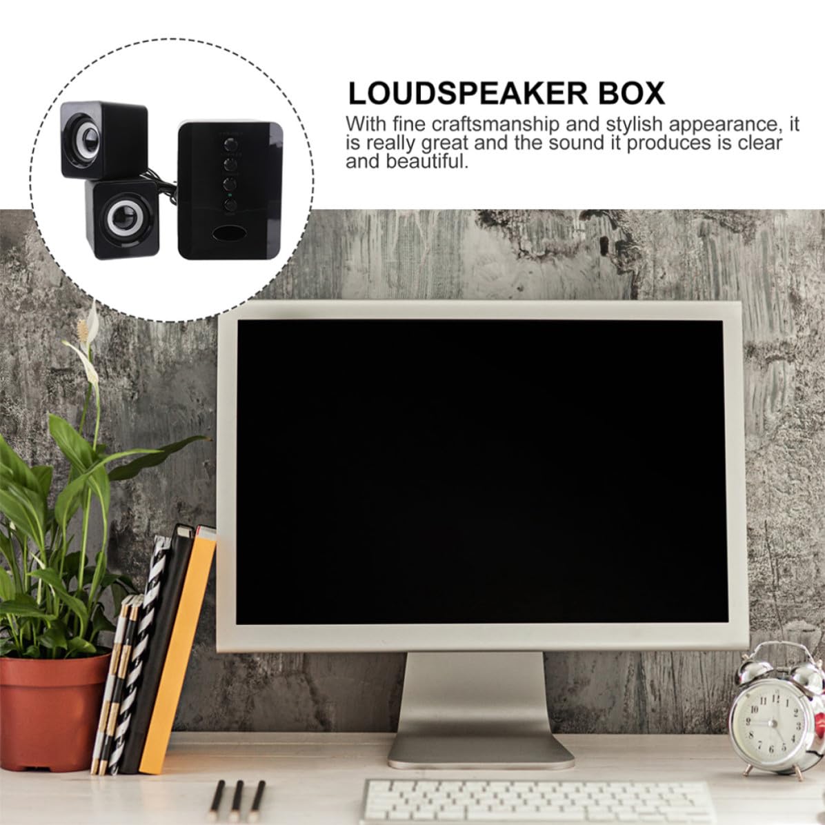 Altoparlante Compatto USB per Computer e Telefono Nero in Plastica Interfaccia Audio 3.5mm e Alimentazione Dc5v per Ufficio e Desktop Colore Casuale
