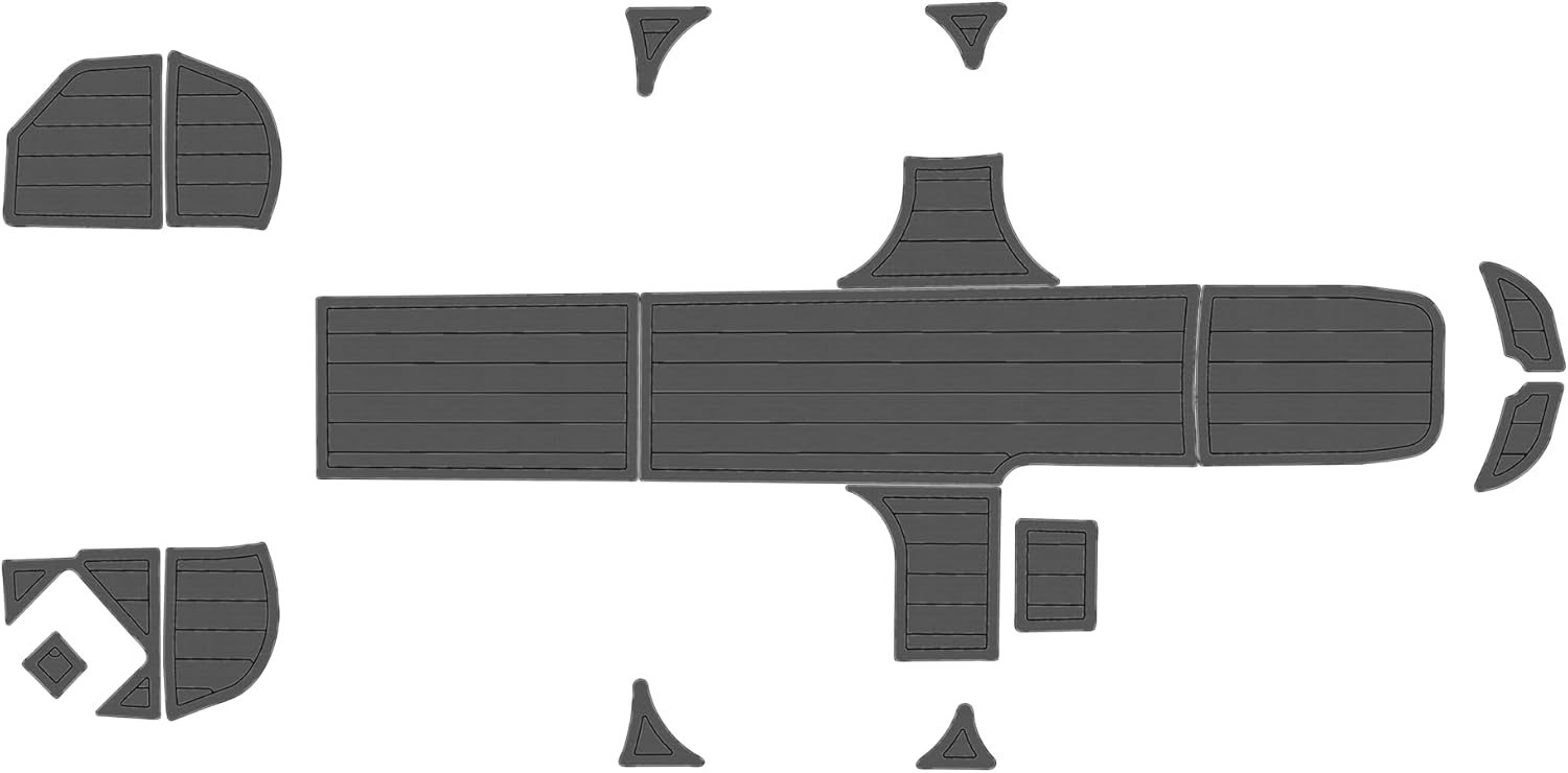 2017-2023 Bayliner Element E18 Cockpit & Swim Platform 1/4” 6mm eva Faux Teak Deck Surfing Boat Fishing Boat Motorcycle Hurts crapet Non-Slip mat Marine Floor