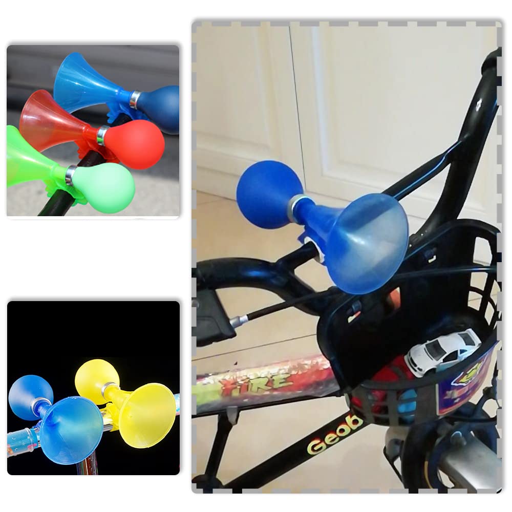 3 Stück Kinder-Fahrradhupe, Lufthupe, Clown-Fahrradhupe, Kunststoff, Roller, Fahrradklingel für Wagen, Kinder, Jungen, Mädchen
