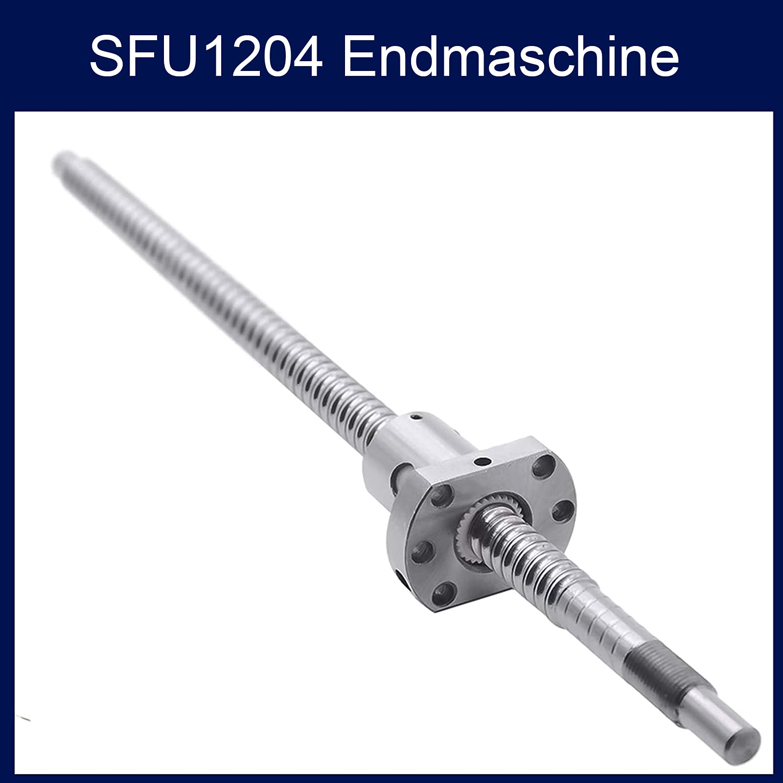 SFU1204 - Mandrino a sfera da 600 mm, in acciaio inox, con supporto BK10/BF10, corpo del dado e kit di accoppiamento, parti CNC