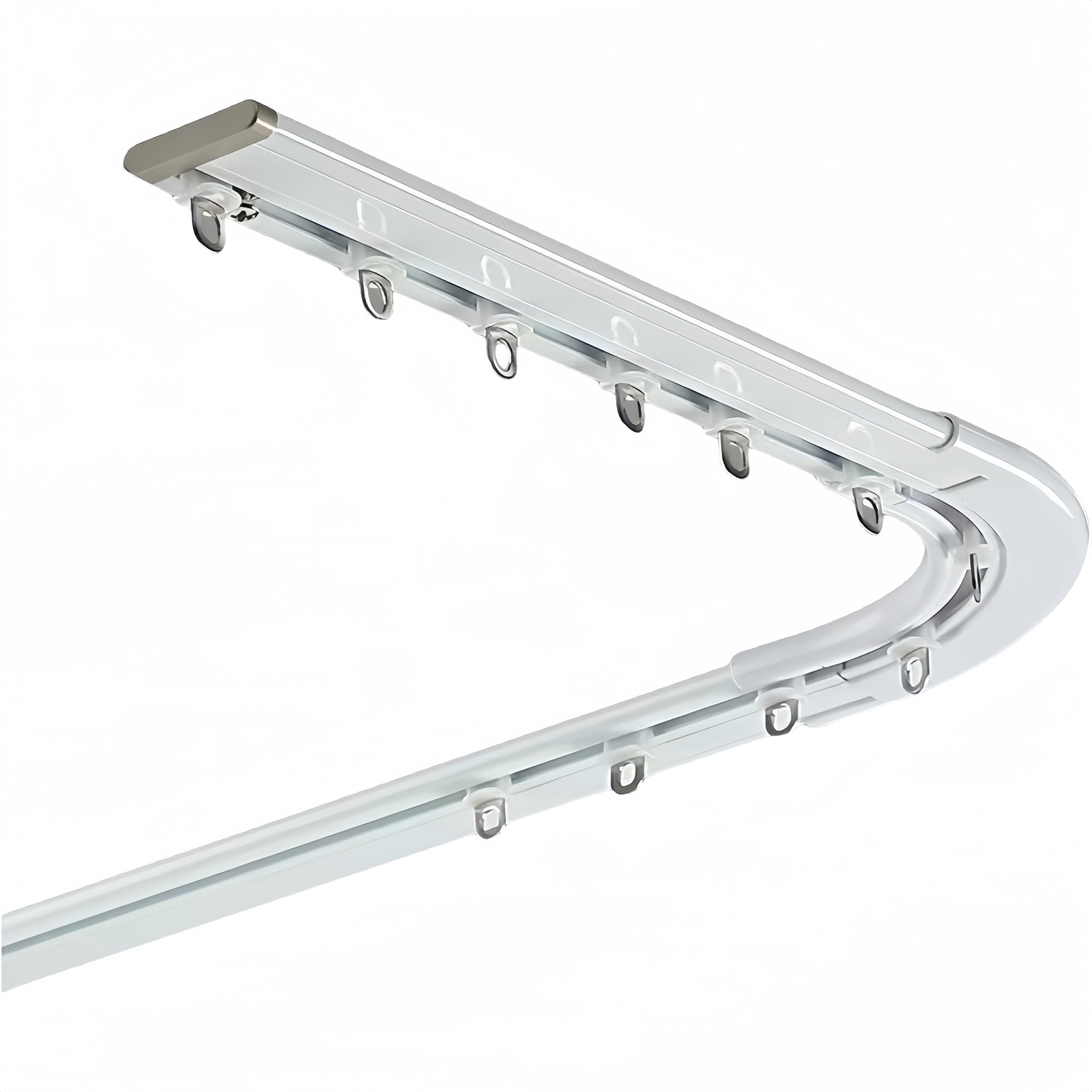 Curtain tracks, Curtain Single Tracks,curtain ceiling track,ceiling and wall mounted heavy duty curtain track systems, curtain tracks and accessories,for Living Room Bedroom Room Divider(White1,1.5m)