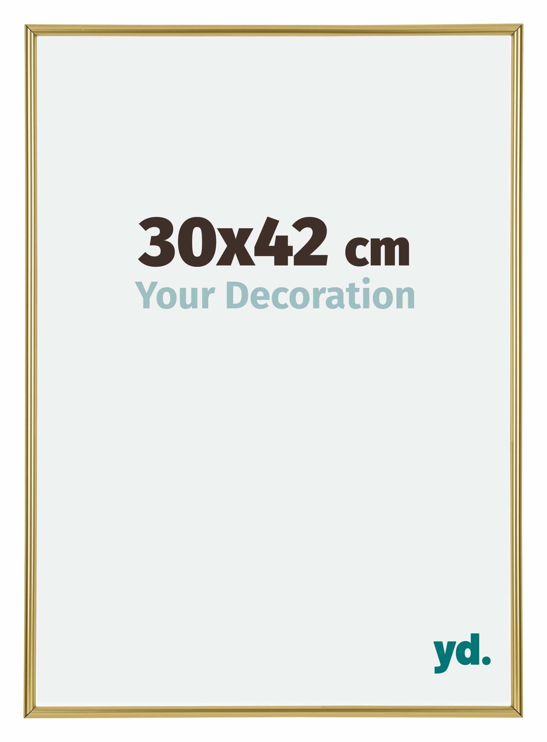 Your Decoration - Picture Frame 30x42 cm - Gold - Decorative Wall Frame in Plastic with Antireflection - Frame 30x42 - Annecy