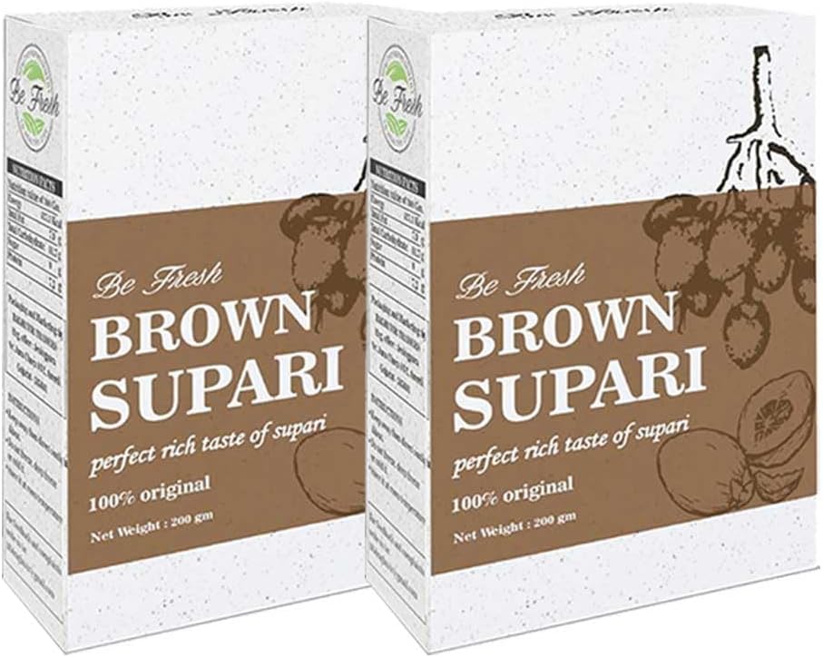 Brown sopari Sekel Supari Mouth Fresheners 400 gm Betel Nut Chips (Pack of 2)