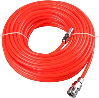 PLEAVIT エアーホース 内径5mm 外径8mm カプラー 付き エアブラシ 10m 赤 | 耐圧EVAでしなやか,ウレタンホース,コンプレッサー,エアツール,エアガン,ワンタッチ脱着,耐油耐摩耗