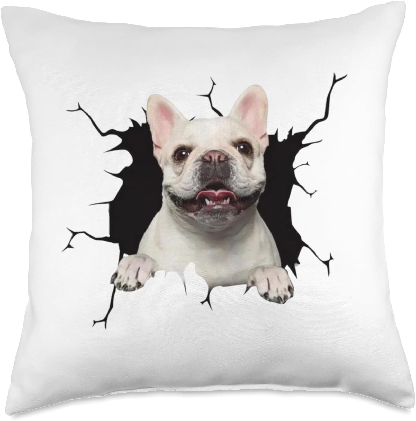 French Bulldog Dog Inside Me, Lovelonglong Bulldog Puppies Throw Pillow