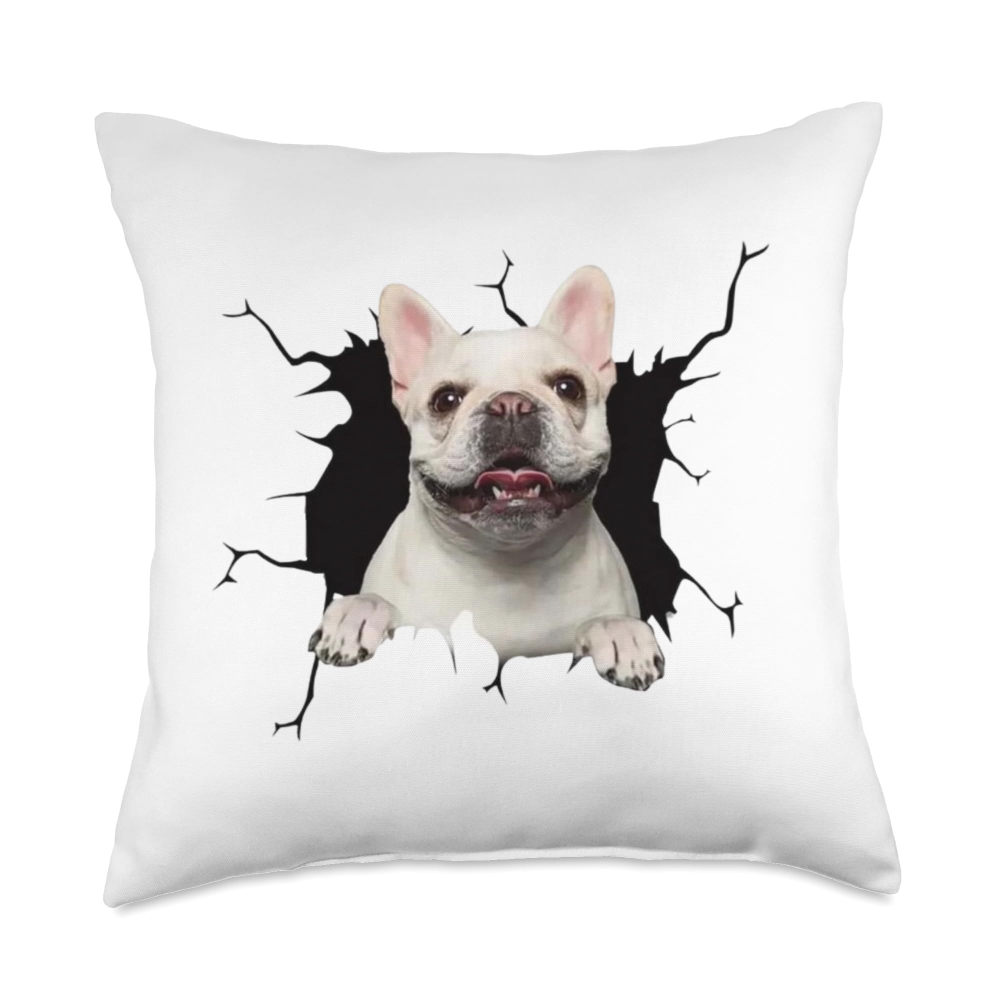French Bulldog Dog Inside Me, Lovelonglong Bulldog Puppies Throw Pillow