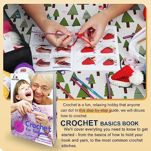 Aeelike Crochet Kits for Adults Crochet Kits for Beginners Children 40 PCS Crochet Kit with Yarn & Instructions - Image 2