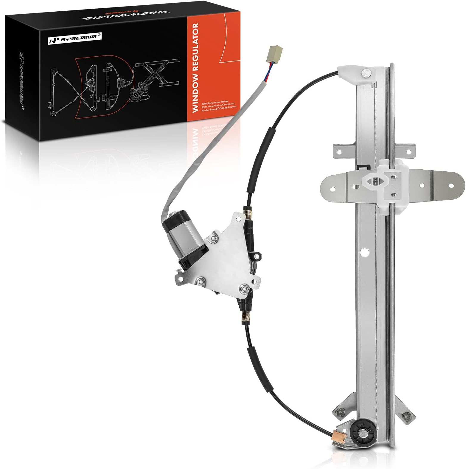 A-Premium Power Window Regulator with Motor Compatible with Mercury Grand Marquis Marauder Ford Crown Victoria Rear Right Passenger Side