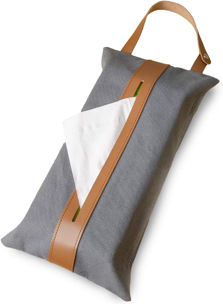 Amazon Co Jp ティッシュケース ティッシュカバー 吊り下げティッシュケース おしゃれ ボックスティッシュケース 壁掛け 縦置き 吊り下げ 車 ティッシュボックスケース レザー グレー スポーツ アウトドア