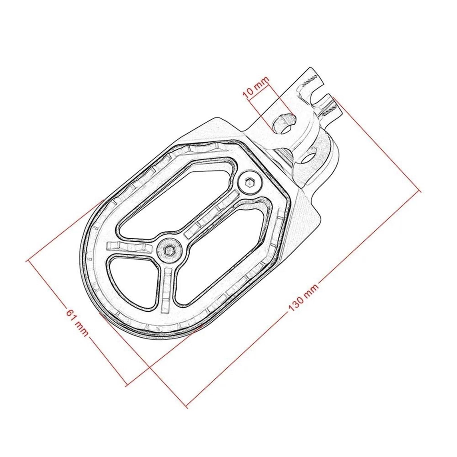 Pedal Para Kawasaki KLX450 2008-2015 2014 2013 2012 2011 2010 2009 Accesorios De Motocross Estriberas Reposapiés Pedal Repuesto(Nero)