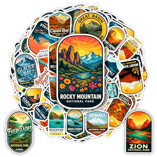 BETANAS 100 PCS National Park Stickers Pack America US Parks Hiking Decals