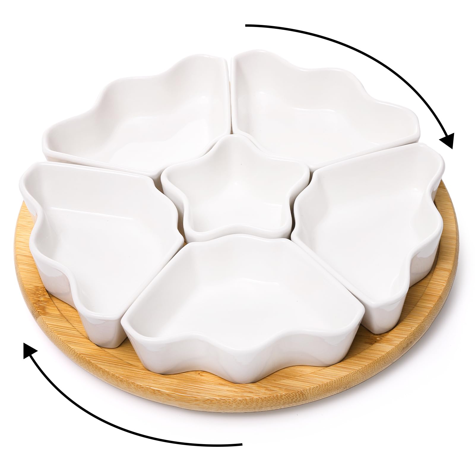 Amazon.com | Foraineam Rotatable Serving Platters and Trays, Lazy