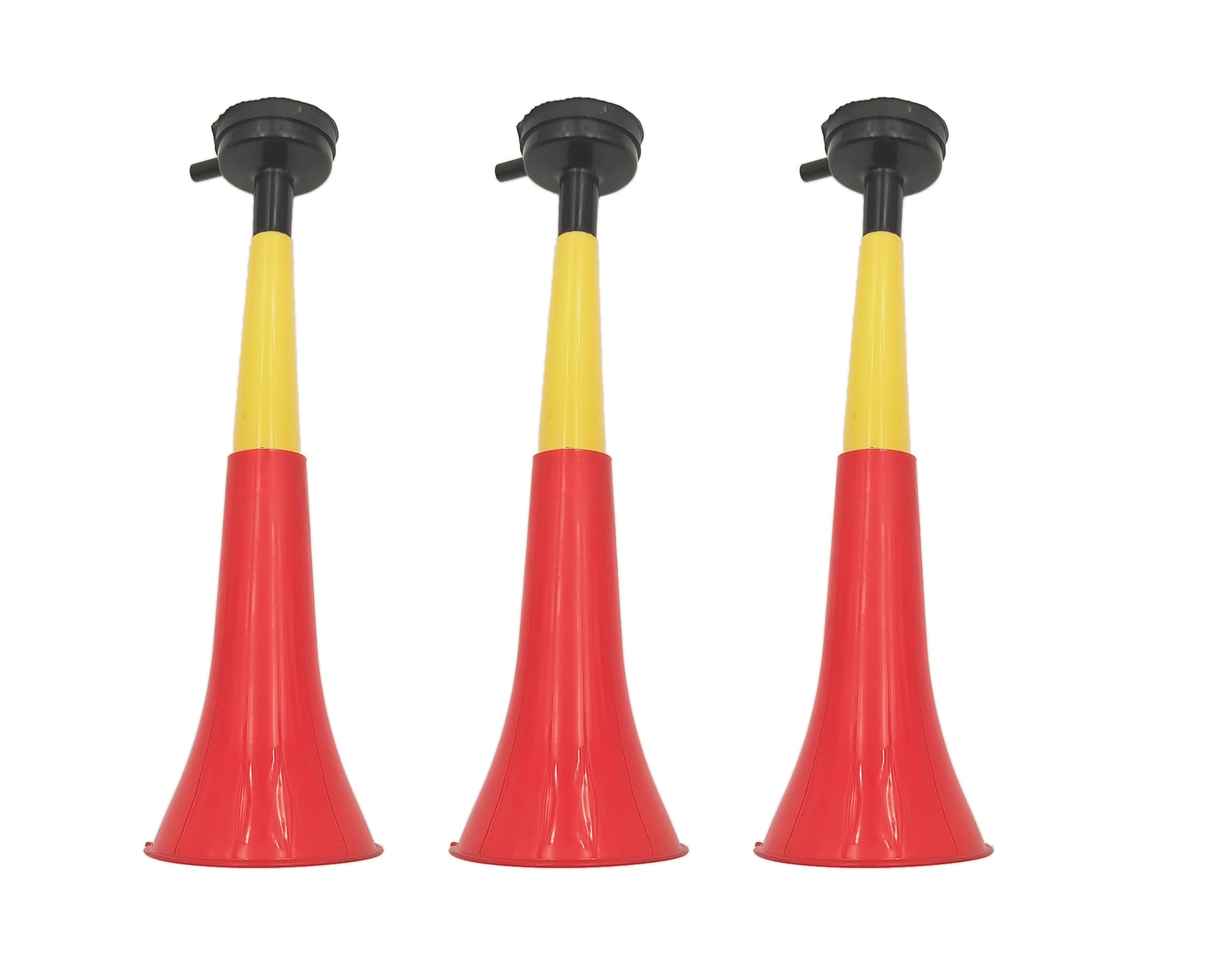 Pandiui23 Trumpets Vuvuzela Belgium Two Bodies Accessory for Football and Sports Celebrations Noisy Air Horn for Animation Ideal for Transportation (Belgium, 3 Products)