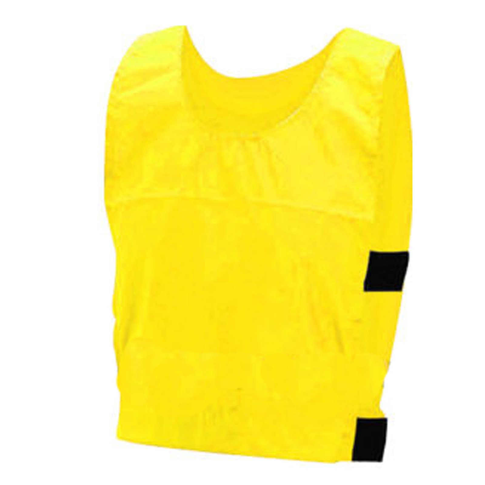 Pack of 10 Sports Training Bibs Soccer Team Rugby Match Outdoor Sports Kit Kids Adults Netball Shirt (10x YELLOW, XL)
