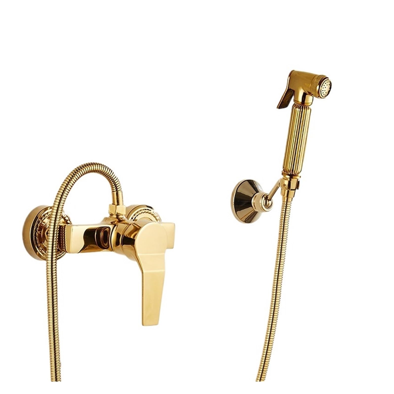 Doccetta per Bidet Rubinetto for bidet caldo/freddo in ottone dorato