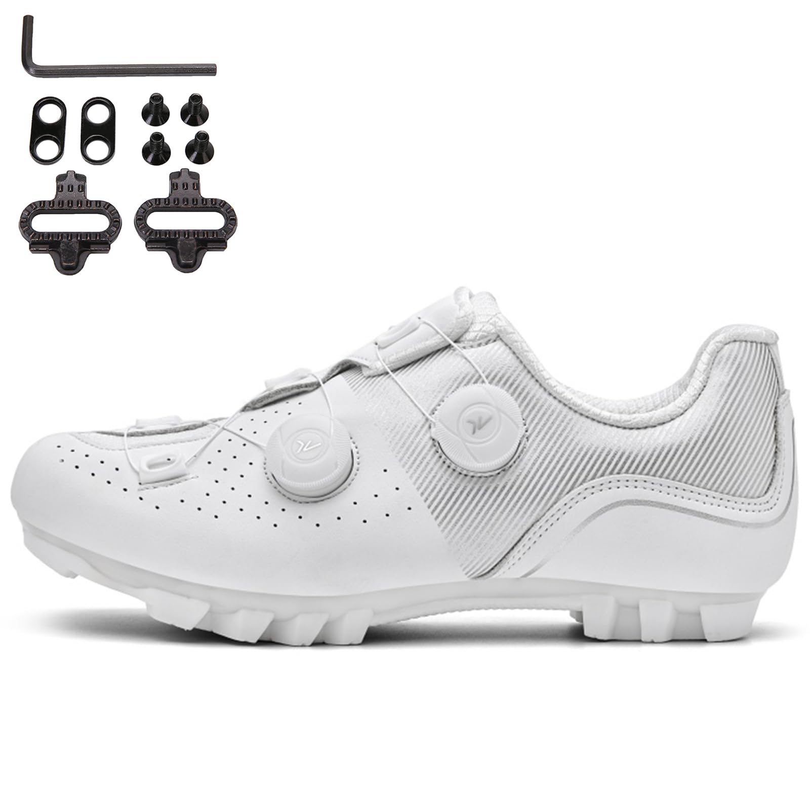 Mountainbike Schuhe Herren Damen, Kompatibel mit Shimano SPD 2-Bolts Pedals Anti-Skid Atmungsaktiv Fahrrad Spin MTBschuhe Radsportschuhe
