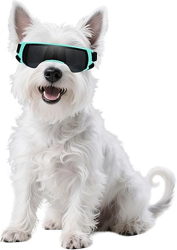 NAMSAN Gafas de sol para perros de razas pequeñas, con protección UV, resistentes al viento, antivaho, con correas ajustables para gatos grandes,