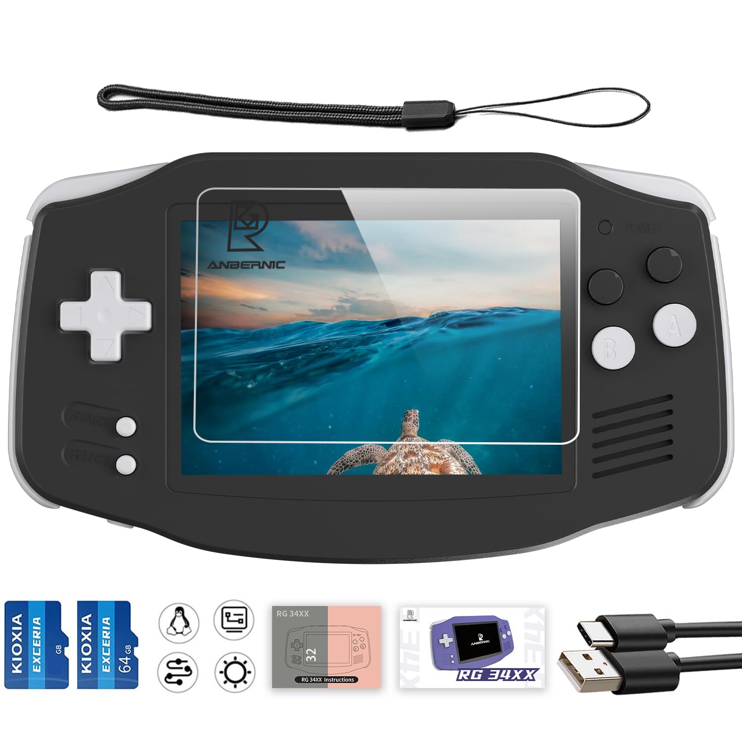 Amazon.com: RG34XX Retro Handheld Game Console, RG 34XX 3.4 Inch