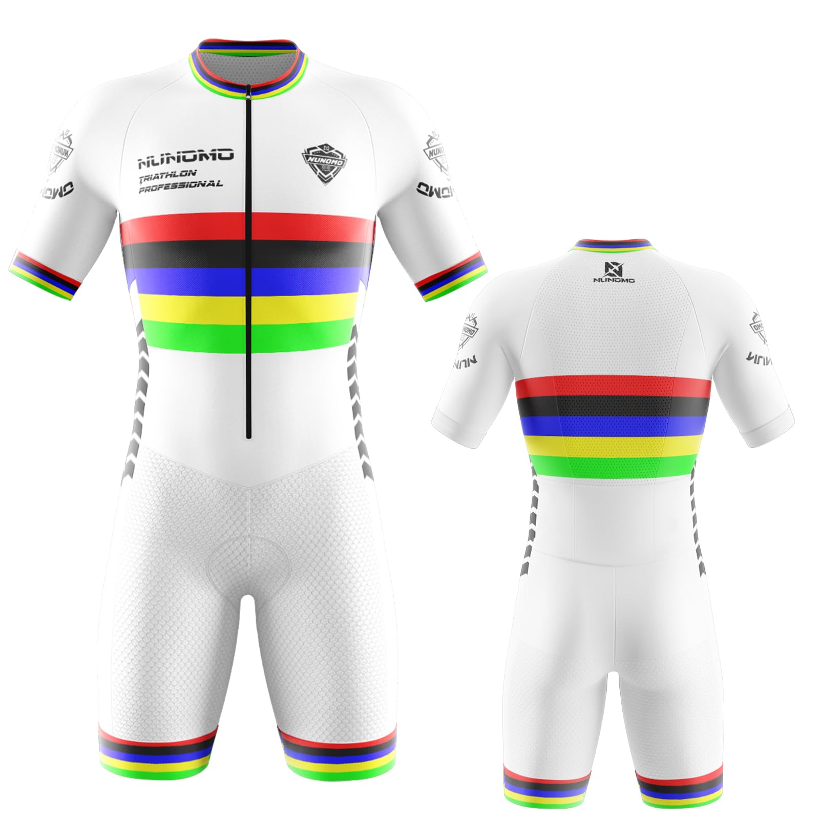 Tuta da Triathlon a Maniche Corte da Uomo, MTB Body Trisuit Cycling Skinsuit with Gel Pad per Nuoto/Corsa/Ciclismo, Men's Elite Sleeveless Trisuit/Corsa/Ciclismo