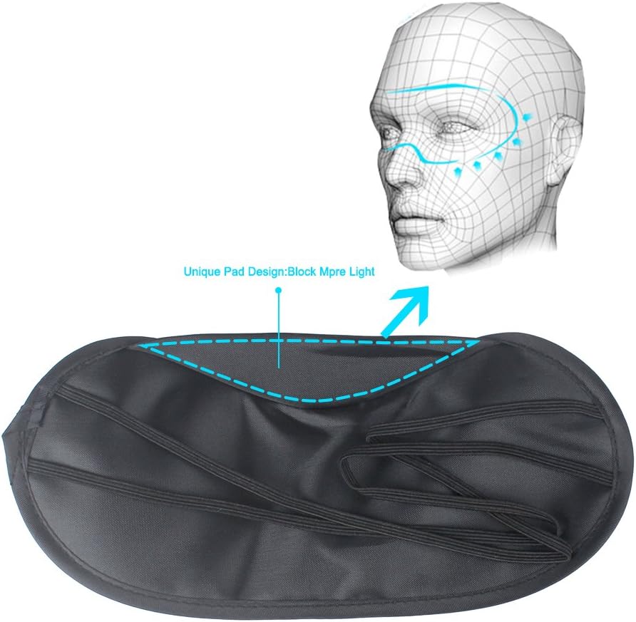 Eye Mask Shade Cover, 20 Pack Blindfold Travel Sleep Mask Night Sleeping Cover with Nose Pad, Light Guide Relax Cover Black