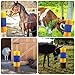 KUNBEIEN 4PCS Livestock Scratch Brushes, Horse Scratcher Full Massage Brush Kit for Relieving Itching, Yellow