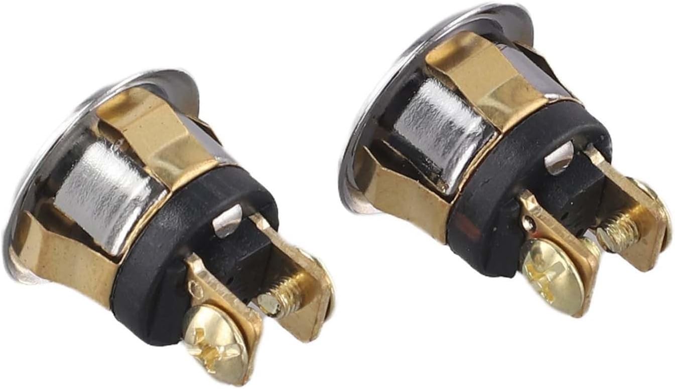 2 Pack Wired Doorbell Button Replacement with Yellow LED Light, Push Button Home Entry, Install Ringer Switch Front Door