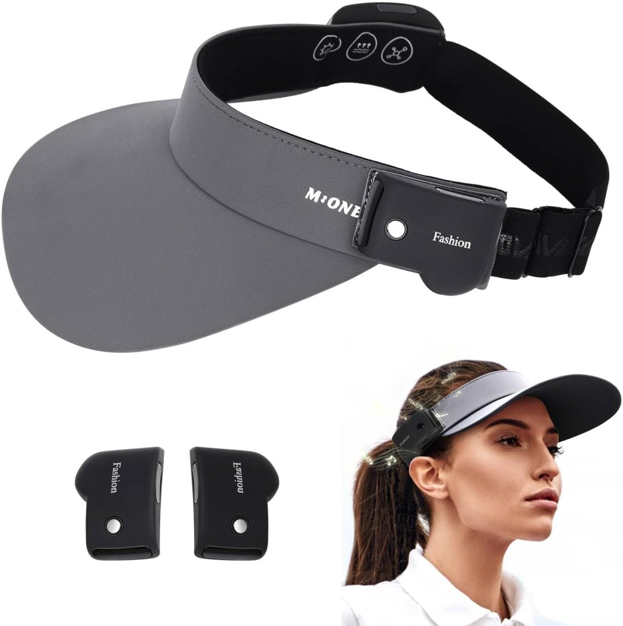 Smart Sun Hat with Magnetic Bluetooth, Hands Free Music & Calls for Running Hiking Outdoor Activities