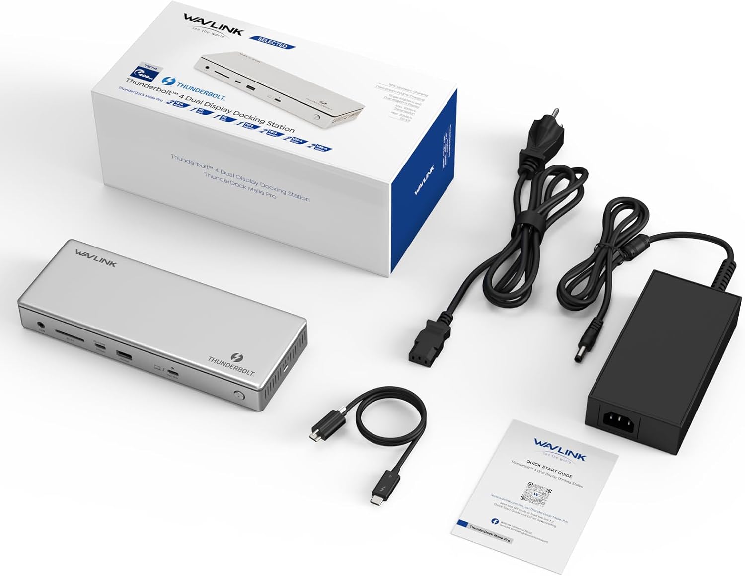 Thunderbolt 4 Dock, WAVLINK Docking Station with Dual 4K@60Hz Monitors, Four Thunderbolt 4 Ports, 98W PD, 2.5G RJ45 Ethernet, SD V4.0, 10Gbps USB3.1, for MacBook Pro/Air etc - Image 9