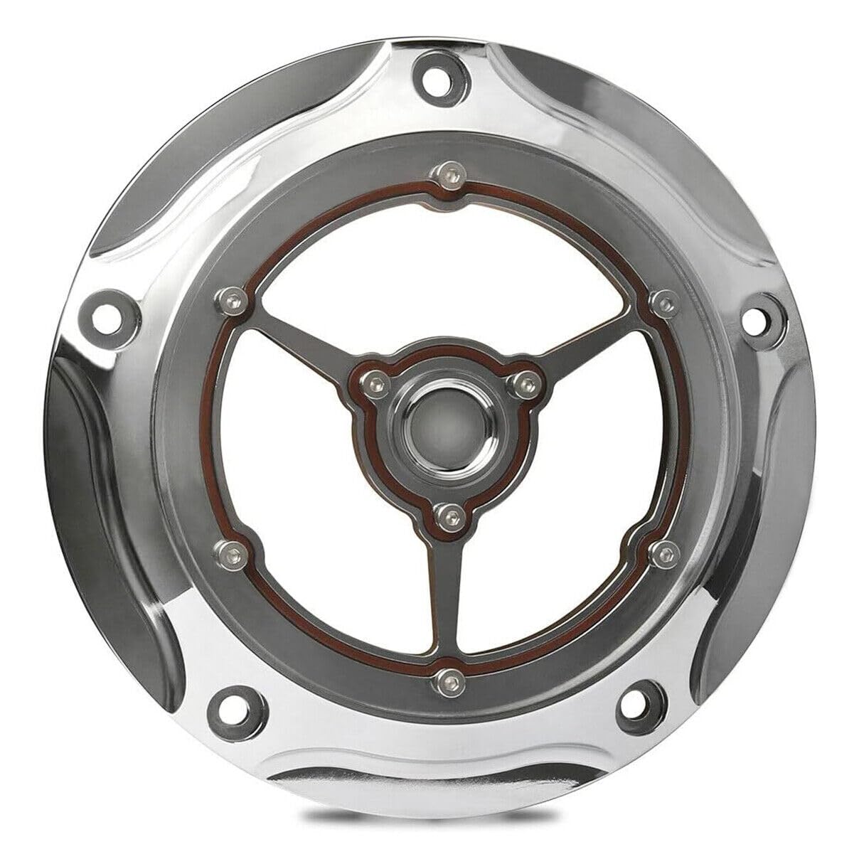 Road King Derby Cover cromata per Harley Electra Glide Softail FXS FXDL FXDC FLHRS 1999-2015