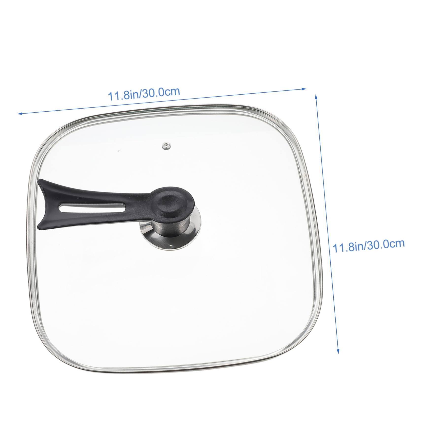 Didiseaon Coperchio Quadrato per Pentola in Vetro Manico Ergonomico e Design Confortevole, per Cucine Domestiche e Mense