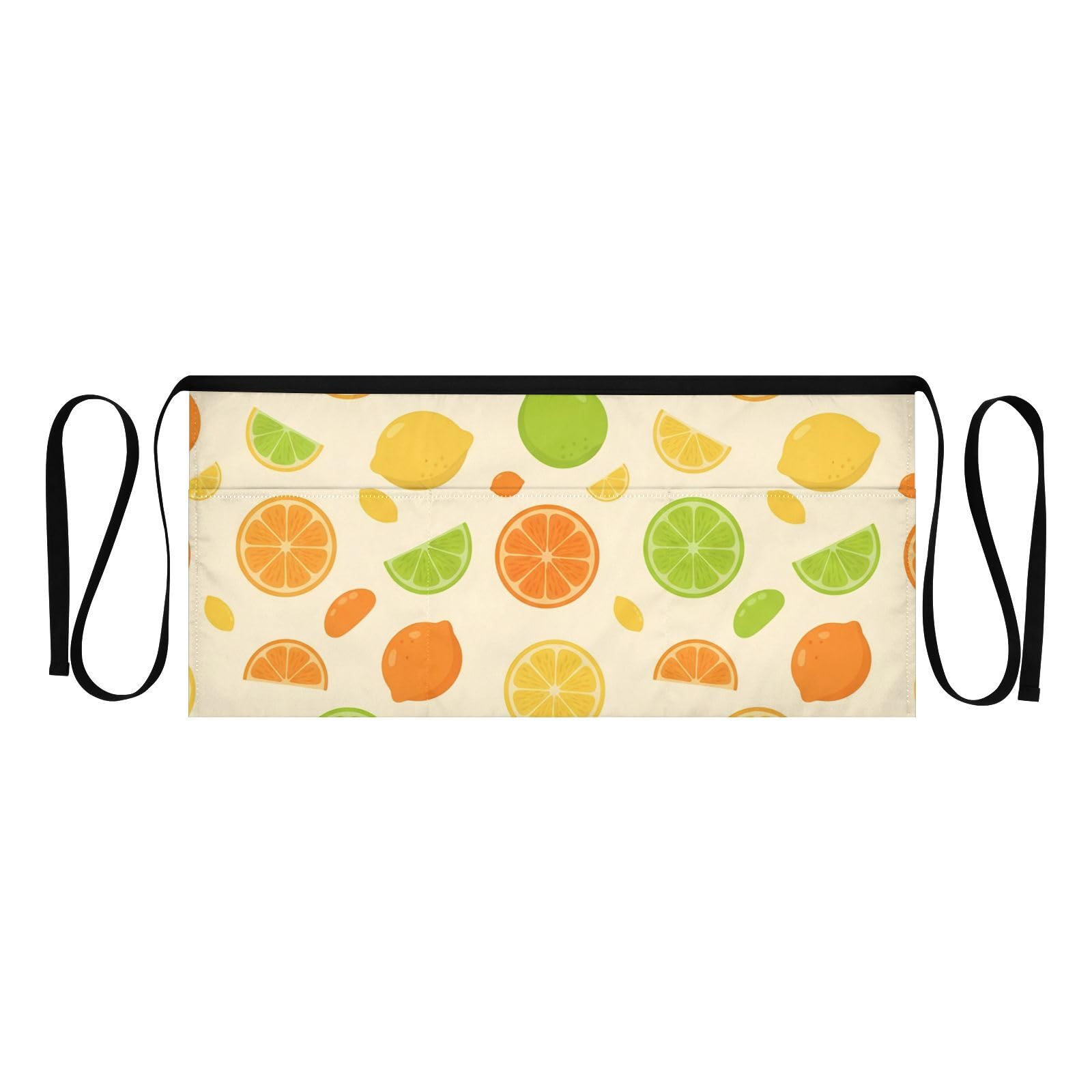 Lemon Waist Apron with 3 Pockets Half Apron for Servers& Waiters by Wajiw – 25.2 x 11.8 in, Polyester, A86, Model G517619594p1023c1088s2479